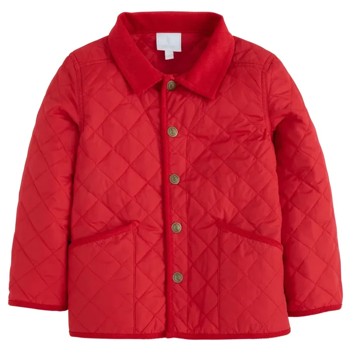 Classic Quilted Jacket – Red