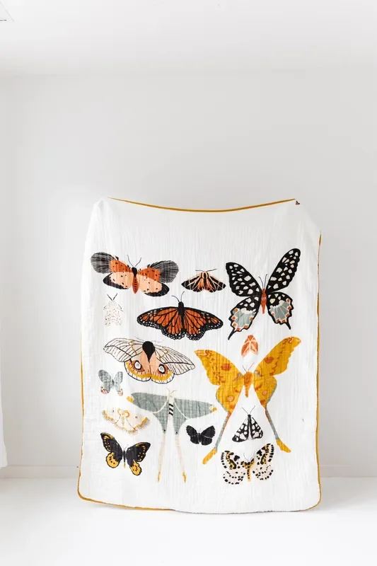 Clementine Kids Butterfly Collector Throw Blanket