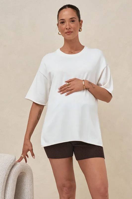 Cloud Nine Knit Tee – Ivory