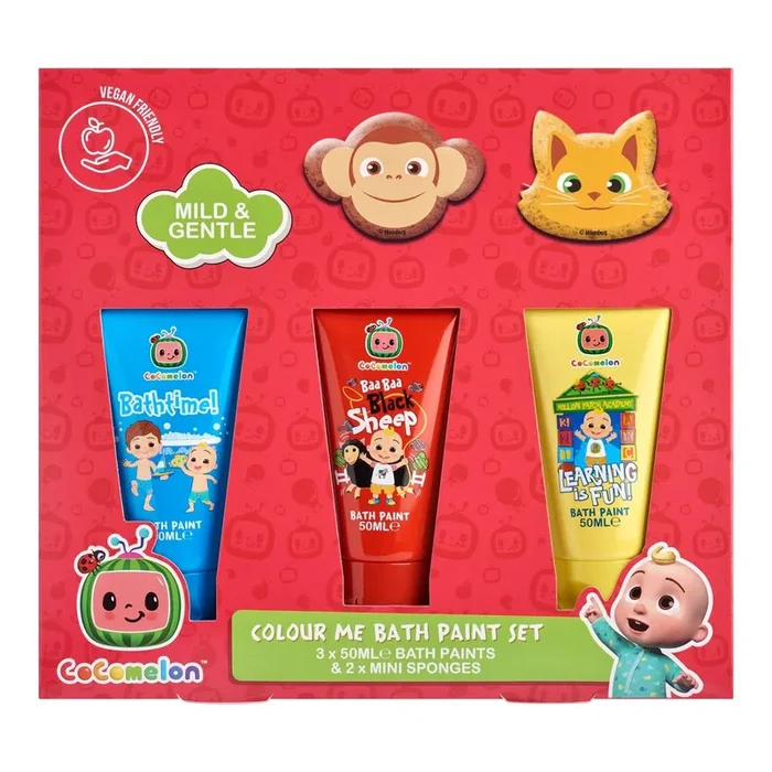 COCOMELON BATH PAINT & SPONGE SET 1 PCE
