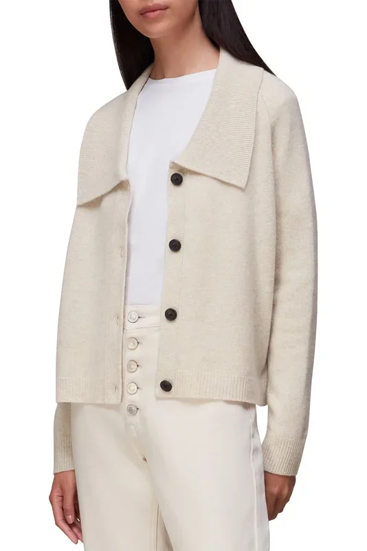 Collar Detail Wool Cardigan
