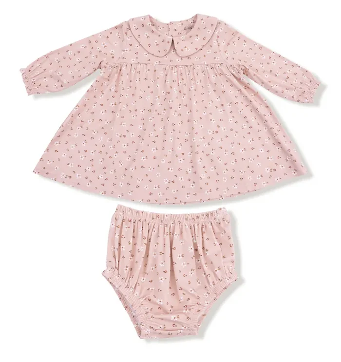Collar Dress + Diaper Cover | Carrie Floral