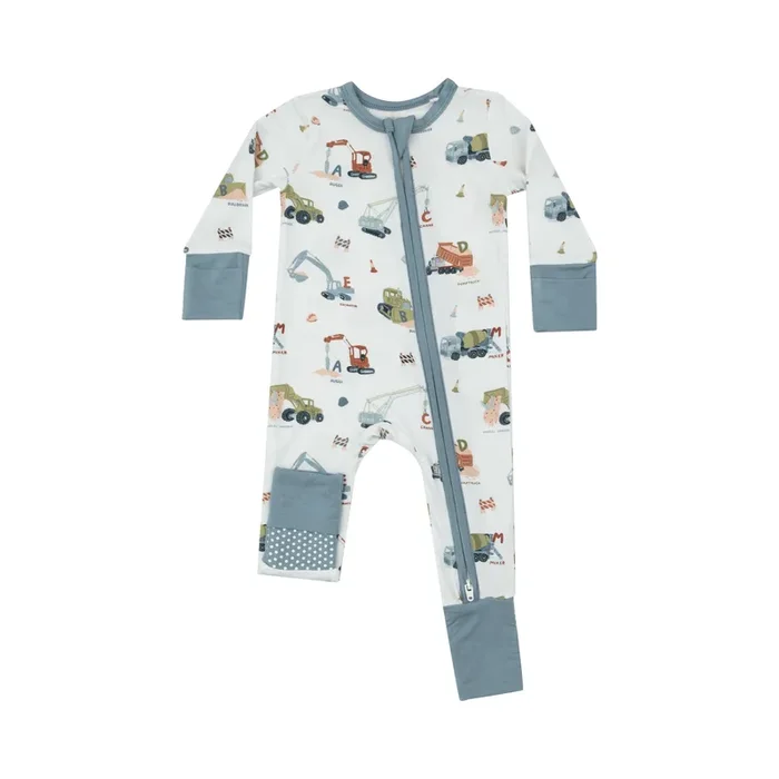 Construction Alphabet – 2 Way Zipper Romper