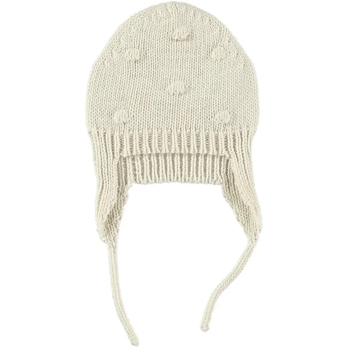 Cotton Knit Hat in Cream or Pale Rose