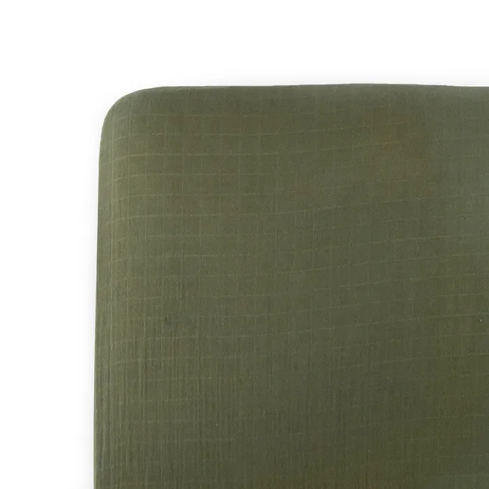 Cotton Muslin Crib Sheet – Fern