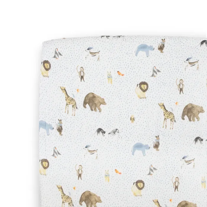 Cotton Muslin Crib Sheet – Party Animals