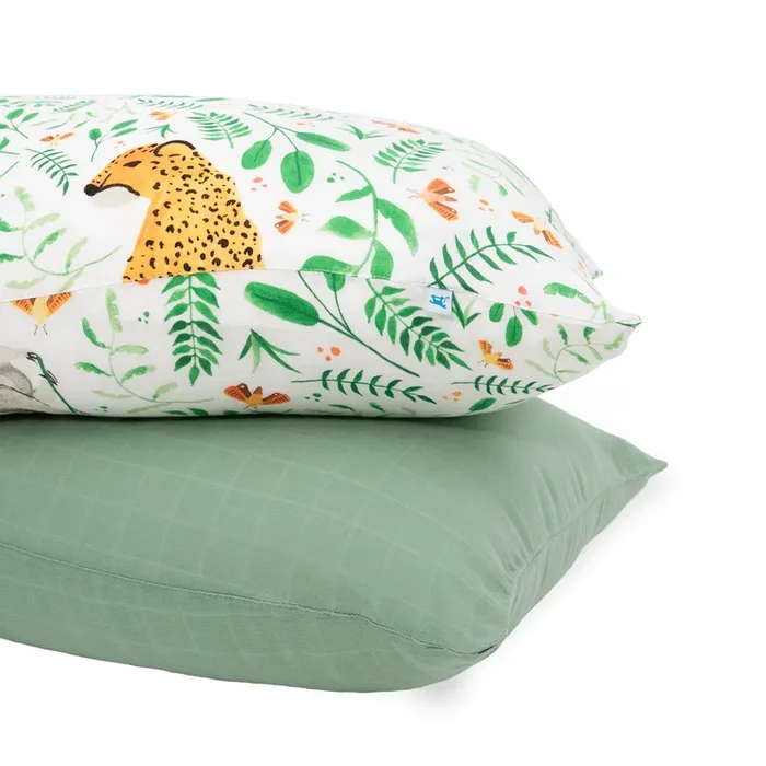 Cotton Muslin Pillowcase 2 Pack – Mighty Jungle