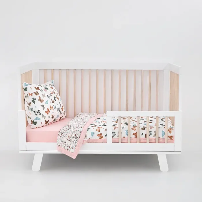 Cotton Muslin Toddler Bedding 3 Piece Set – Butterflies