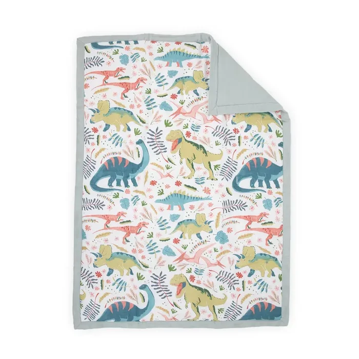 Cotton Muslin Toddler Comforter – Boho Dino