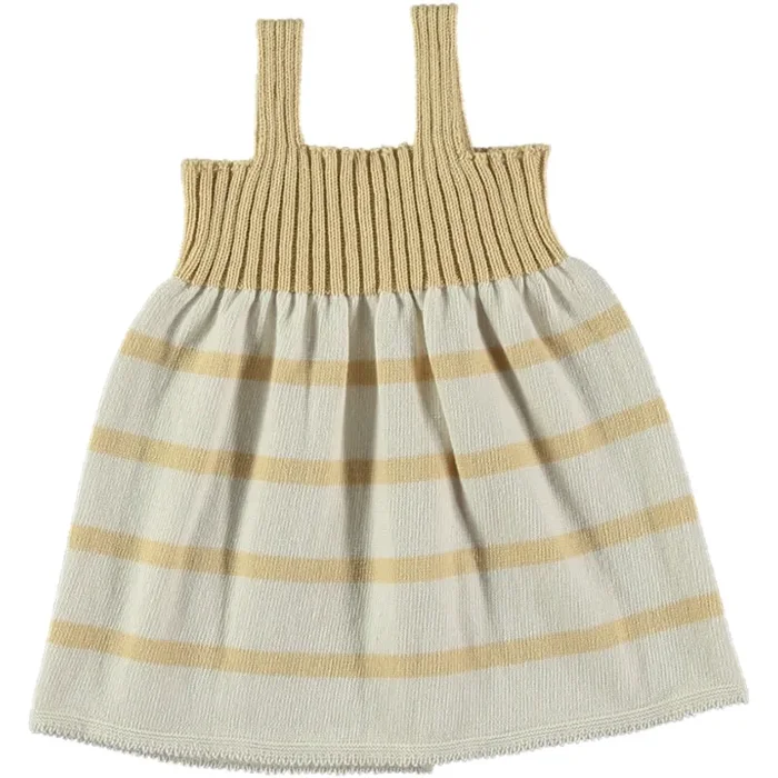 Cotton Striped Knit Dress