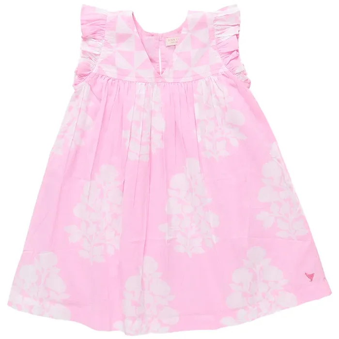 Courtney Dress | Pink Bouquet Floral