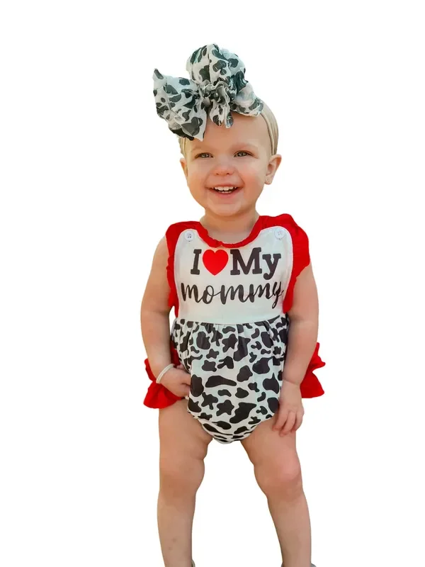 Cow I Love My Mommy Romper