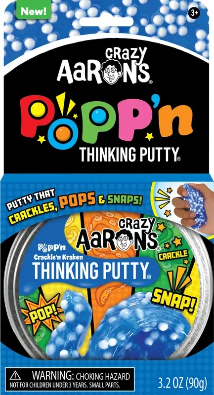 Crackle’n Kraken Popp’n Putty 4 ” Thinking Putty Tin