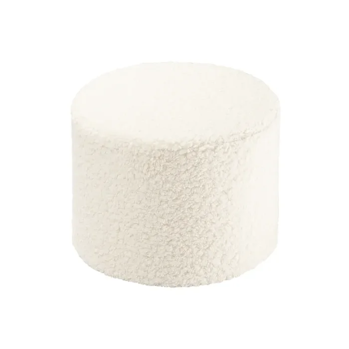 Cream White Pouffe