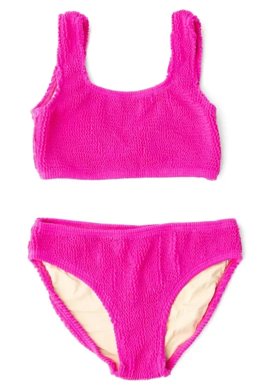 Crinkle Two Piece Swim Suit