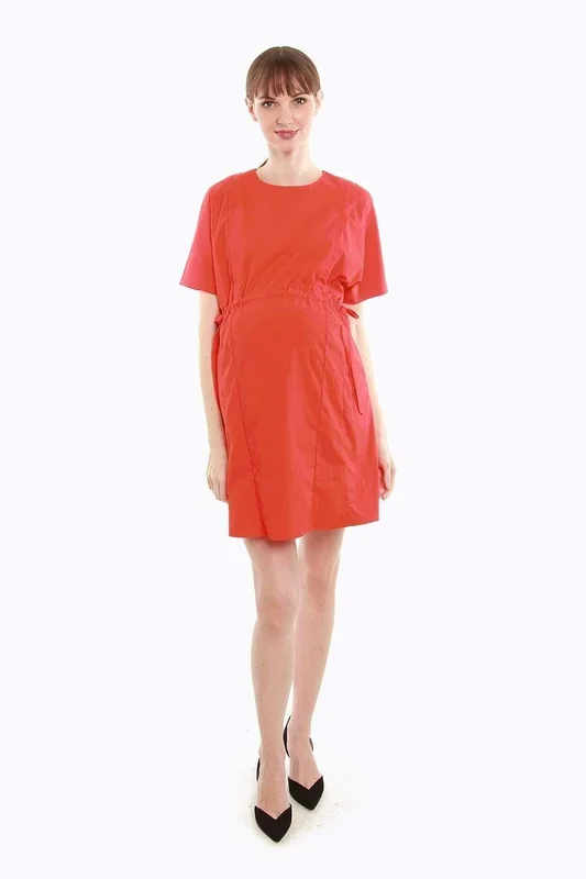 Crisanta Nursing Dress Tangerine