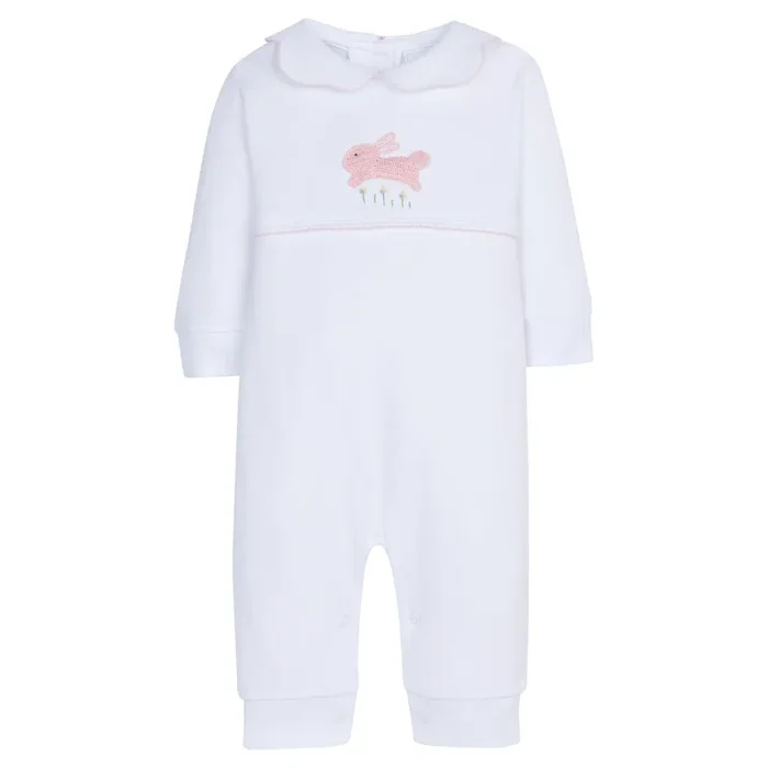 Crochet Playsuit – Pink Bunny