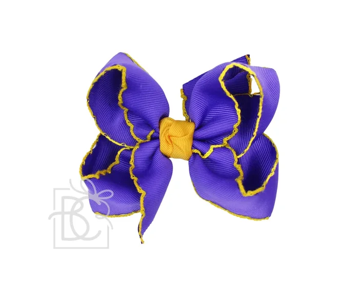 Crochet trim bow