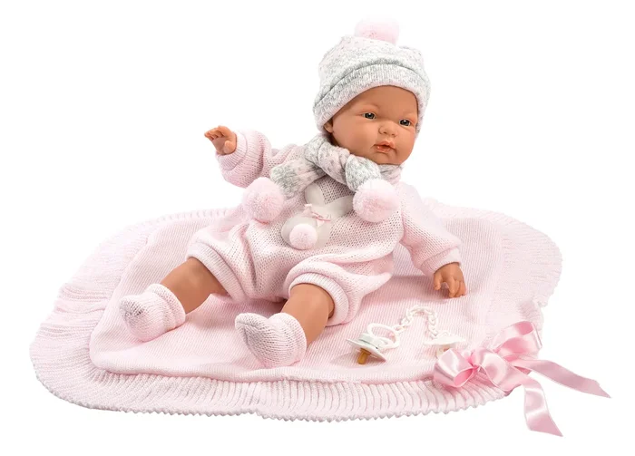 Crying Baby Doll with Blanket | 15 ” Soft Body | Tatiana
