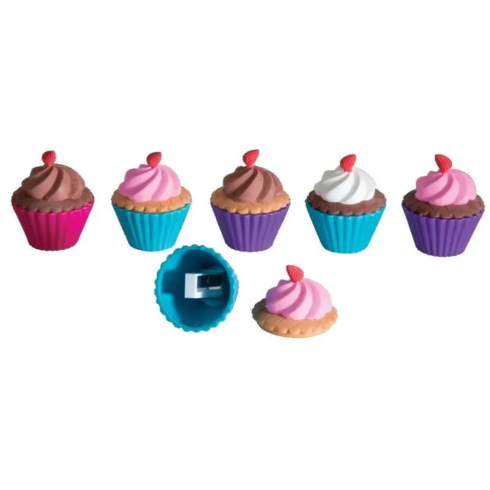 Cupcake Shoppe Scented Pencil Sharpener And Eraser – 24 Per Display