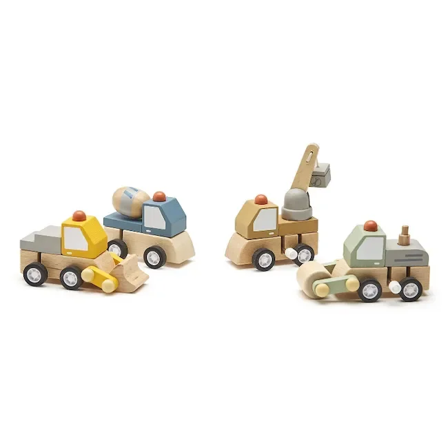 Cupcakes & Cartwheels Construction Vehicle Hand-Crafted Wooden Wind-Up Truck