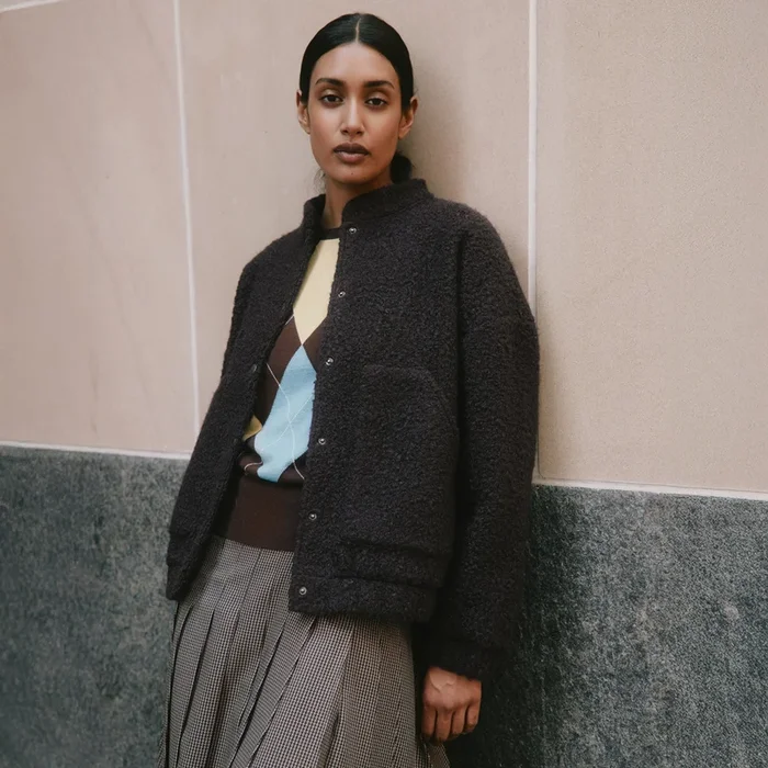 Curly Bomber Jacket