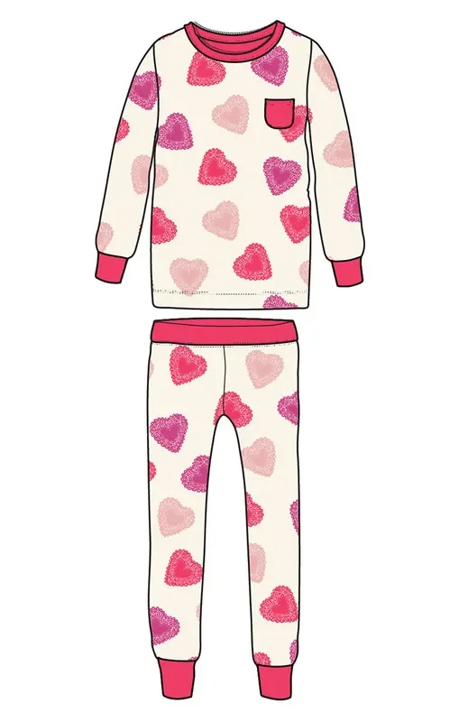 Cut Out Hearts Bamboo Pajamas