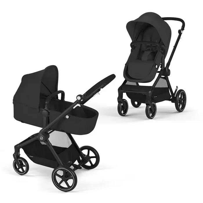 CYBEX EOS Stroller Stroller – Black Frame with Moon Black Seat