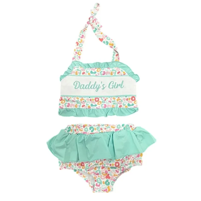 Daddy’s Girl Summer Leopard Two Piece Swimsuit