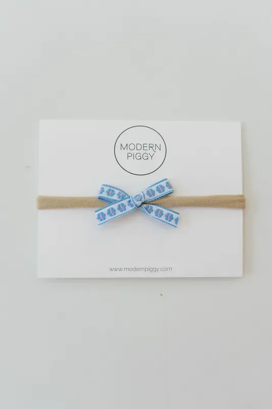 Daisy Chain- Blue | Ribbon Bow