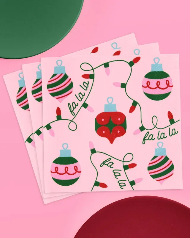 Deck The Halls Napkins – 25 Square Napkins