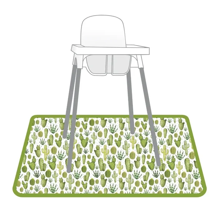 Desert Cactus Splash Mat – A Waterproof Catch-all For Highchair Spills And More!