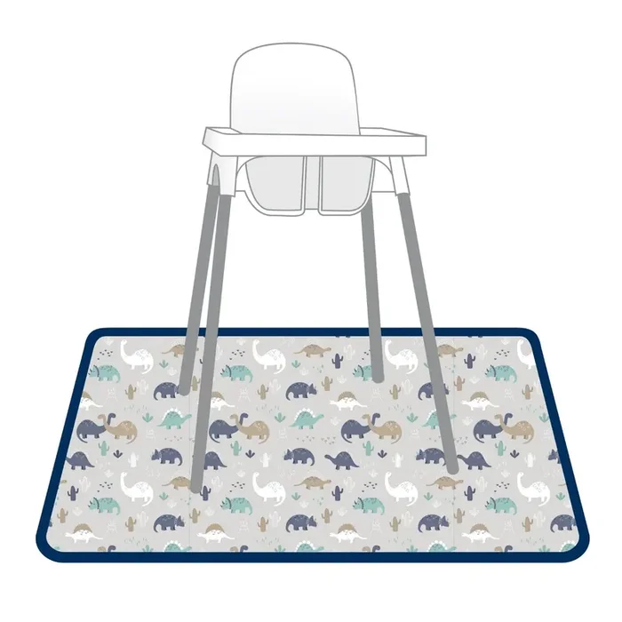 Desert Dinos Splash Mat – A Waterproof Catch-all For Highchair Spills And More!