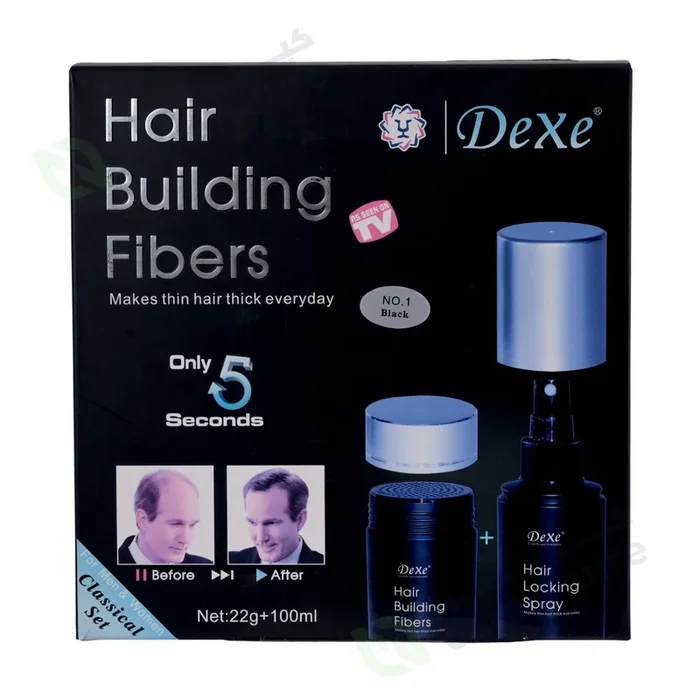 Dexe Hair Building Fibers 22 g + Hair Locking Spray 100 ml