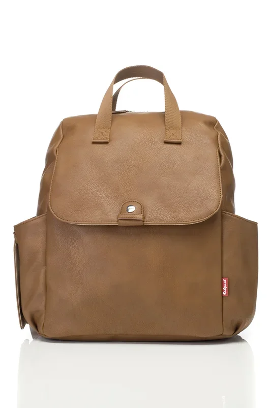 Diaper backpack camel
