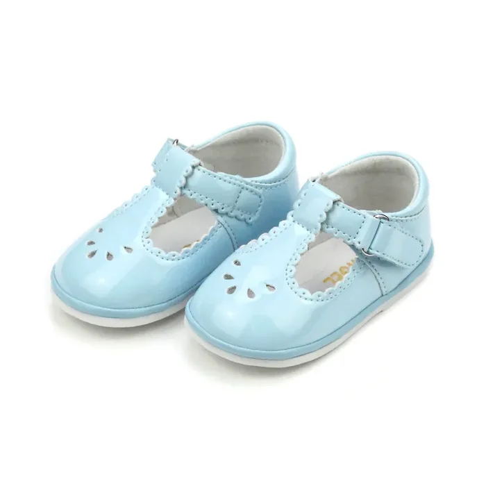 Dottie Patent Sky Blue Scalloped T-Strap Mary Jane – Babies & Toddlers