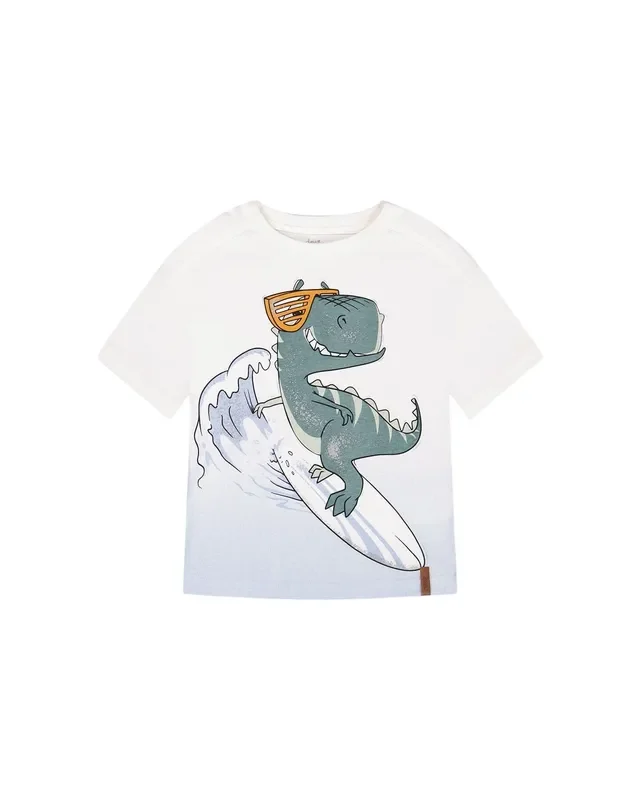 Drop Shoulder T-shirt Off White