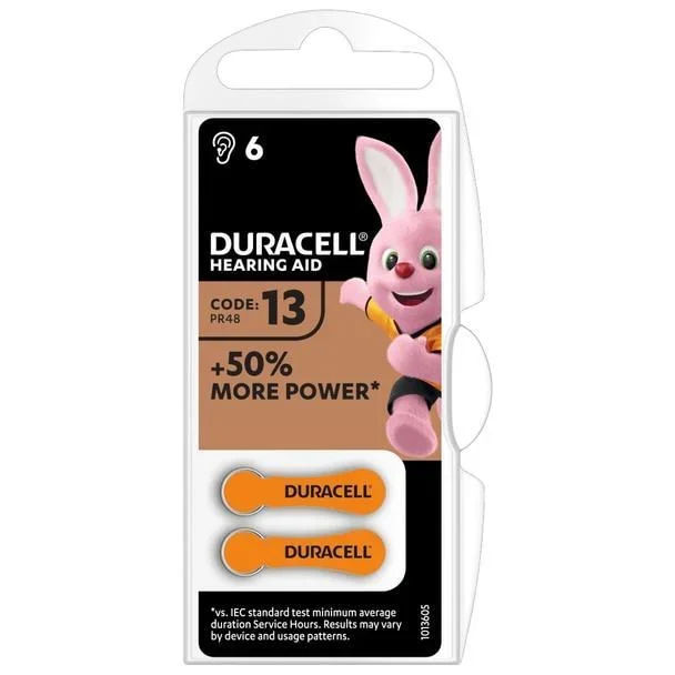 Duracell Activair Hearing Aid Batteries Size 13 – 6 Pack