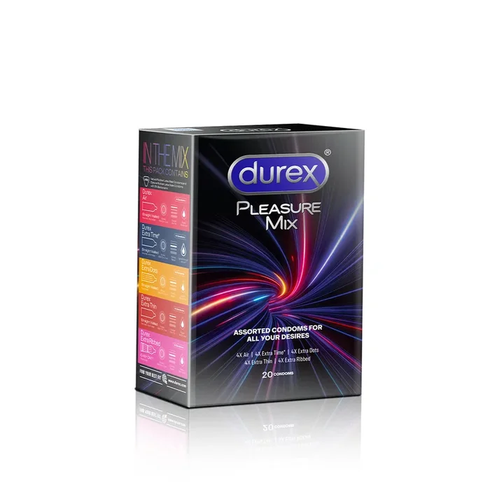 Durex Pleasure Mix Assorted Pack – 20 Condoms
