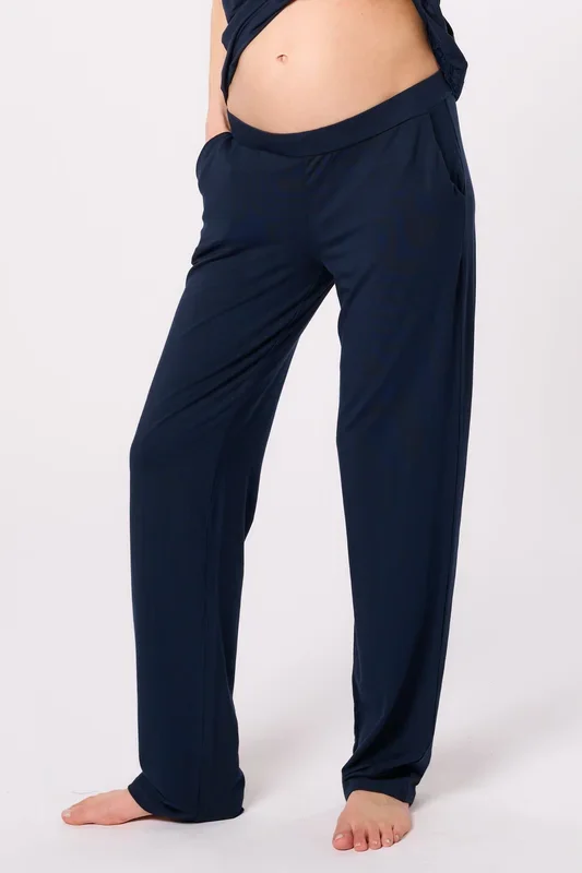 Eco Modal Lounge und Pyjama Umstandshose navy