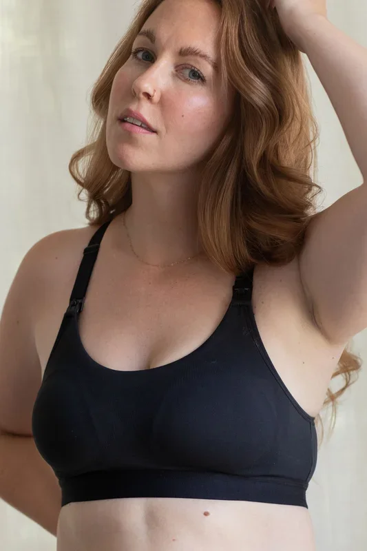 Eco Sport Low Impact Maternity and Nursing Bra, Black