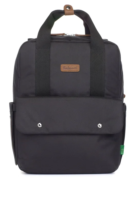 Eco Wickelrucksack aus recyceltem Plastik schwarz