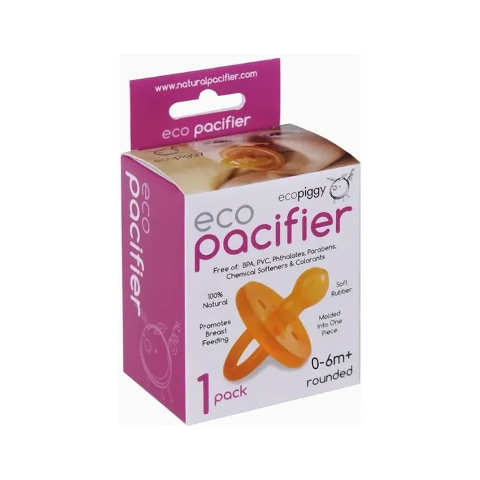 Ecopiggy Natural Rubber Pacifier – Round Ecopacifier