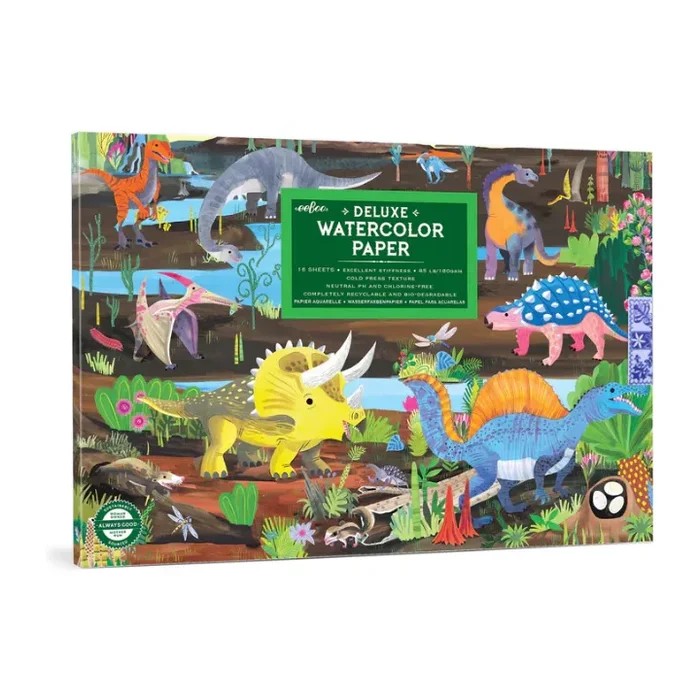 eeBoo Dinosaurs Watercolor Pad