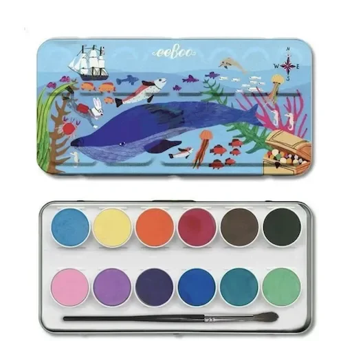 Eeboo In The Sea 12 Watercolors