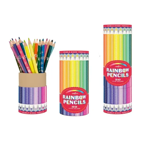 eeBoo Rainbow Double-Sided Colored Pencils- 25 Pieces