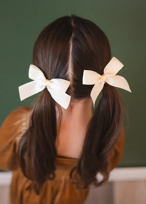 Eggnog | Pigtail Set – Ribbon Bow