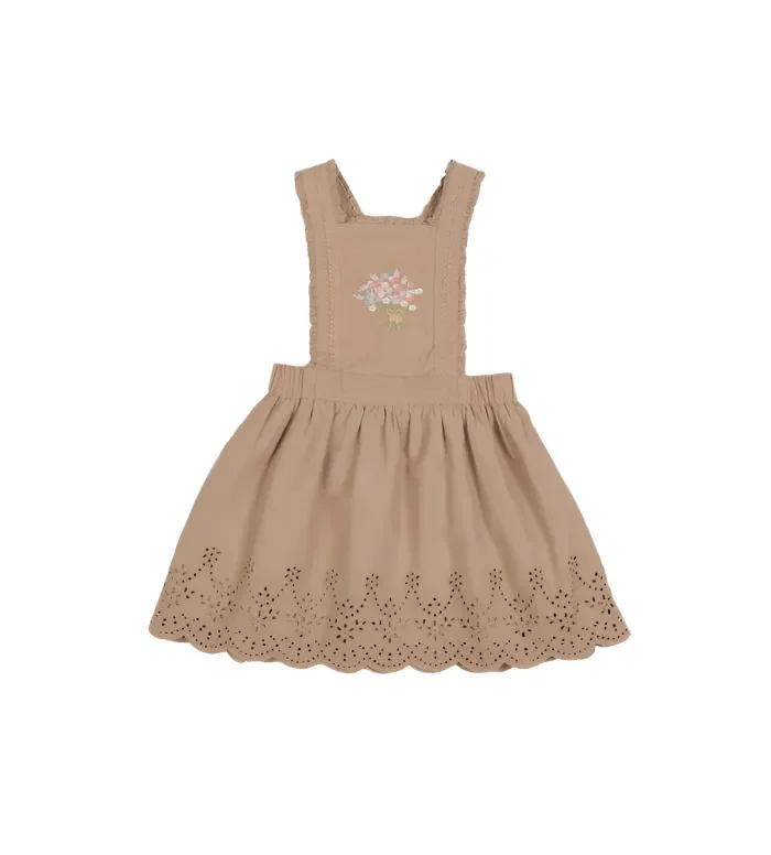 Elea | Corduroy Cotton Anglaise Dress | Wistful Mauve