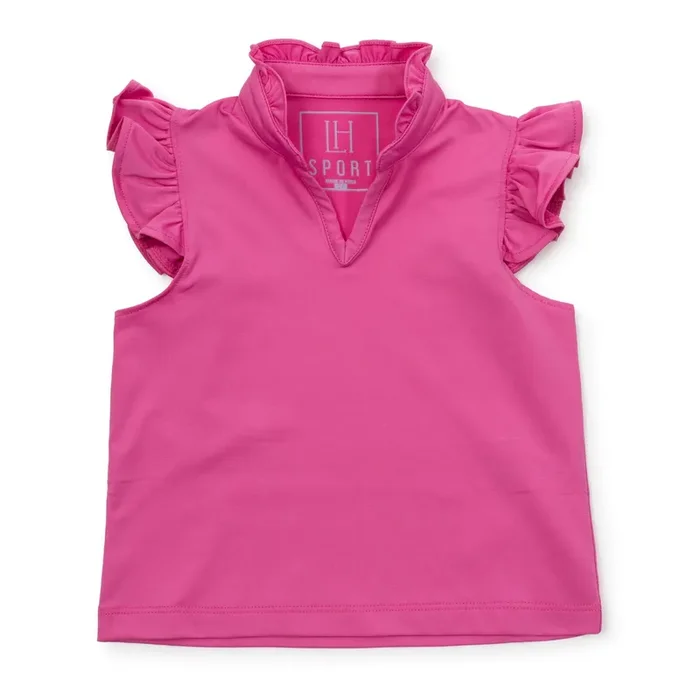 Ellie Girls’ Sleeveless Performance Top By Lh Sport – Hot Pink