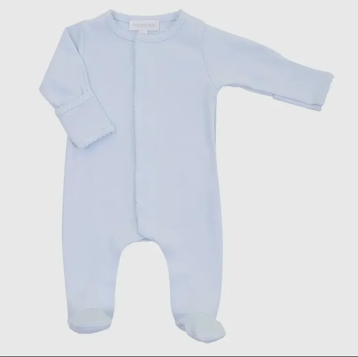 Essentials solid blue footie